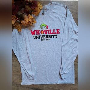 Whoville University Gray Long Sleeve Shirt